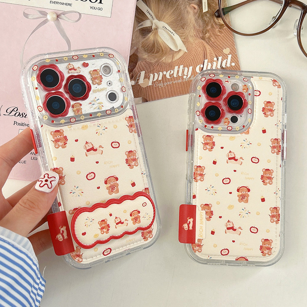 เคสโทรศัพท์หนังพร้อมขาตั้งแบบพับได้สําหรับ iPhone 17 Pro Max 16 15 14 13 Pro Max 13 Huawei Mate60 Pr