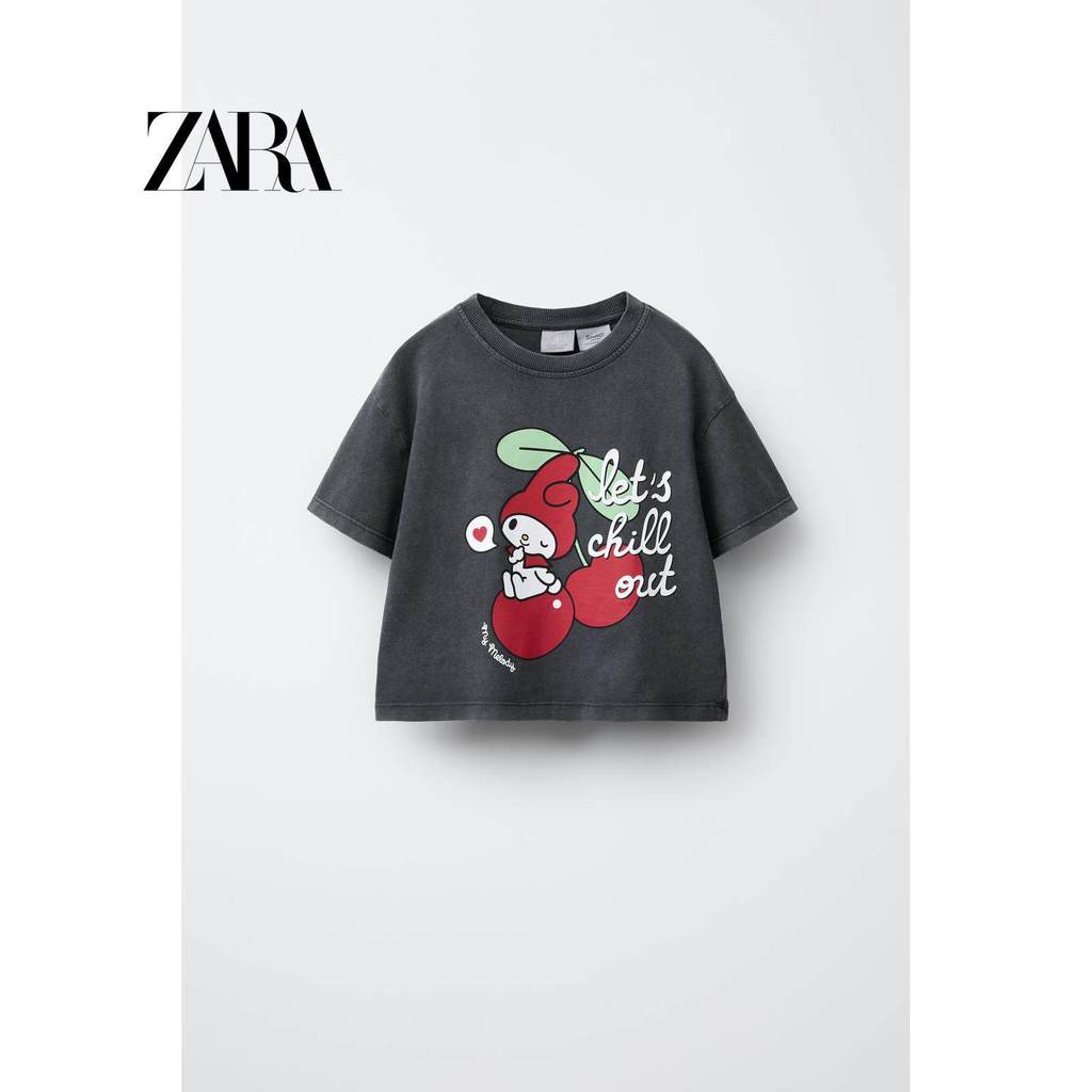 SANRIO ซาร์ เสื้อผ้าเด็กสําหรับเด็กผู้หญิง © เสื้อยืดพิมพ์ลายซานริโอเมโลดี้