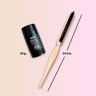 เซ็ทเก็บลูกผมไรผม หวีขนหมูป่า + แว็กเก็บลูกผมไรผม Flyaway reduce set