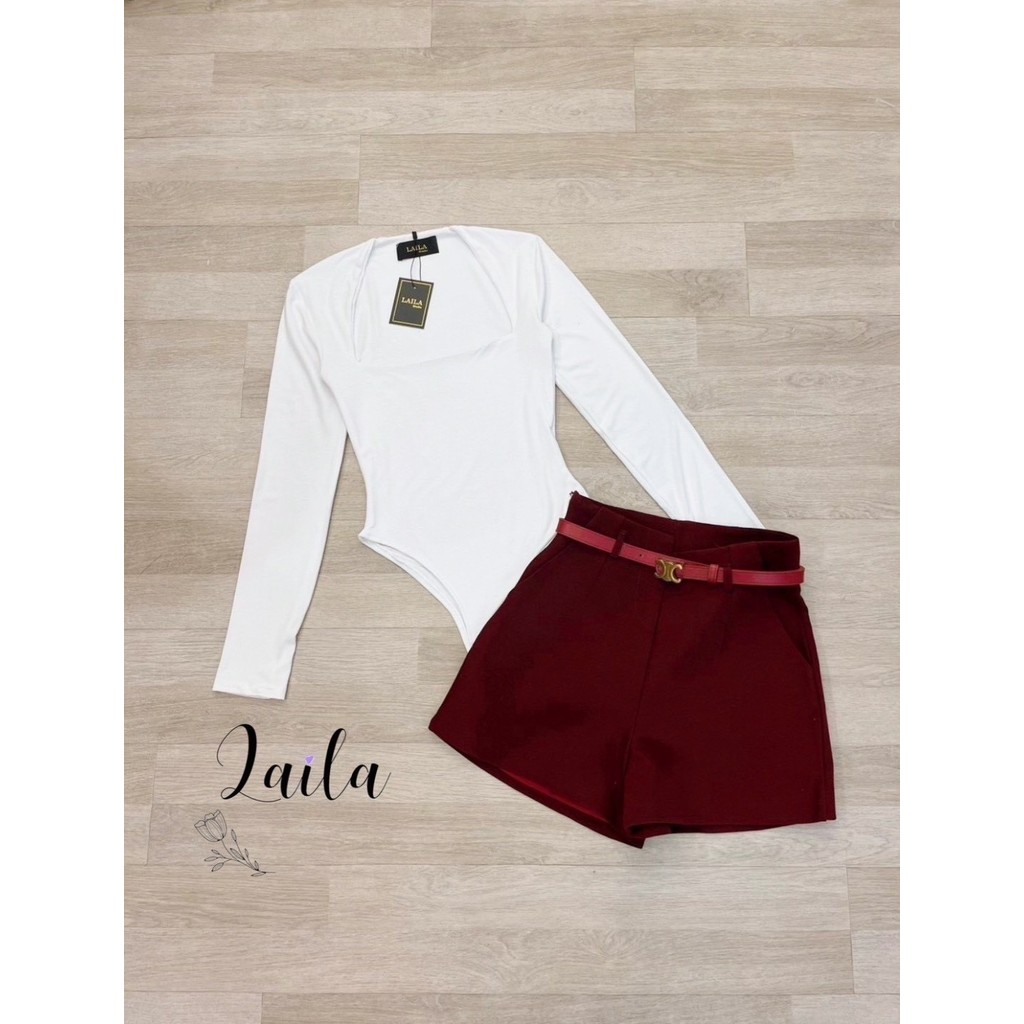 S-XL ชุดเซ็ท Everyday Looks บอดี้สูทแขนยาวสีดำ + รูปที่ 7