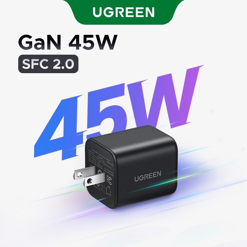 UGREEN NexodeUGREEN Mini GaN 45W Charger 1 USB C Nexode Quick Fast Charger สําหรับ Samsung S25 Ultra