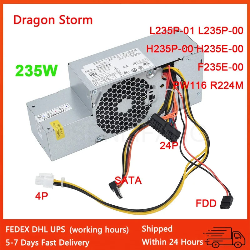 สําหรับ Dell OptiPlex 760 780 960 580S 980 SFF 235W PSU L235P-01 H235P-00 H235E-00 AC235AS-00 D235ES