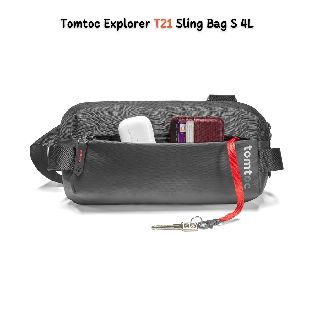 Tomtoc Explorer T21 Sling Bag S 4L กระเป๋าสะพายข้างและคาดอก ดีไซน์สปอร์ต ขนาดกะทัดรัด และน้ำหนักเบา