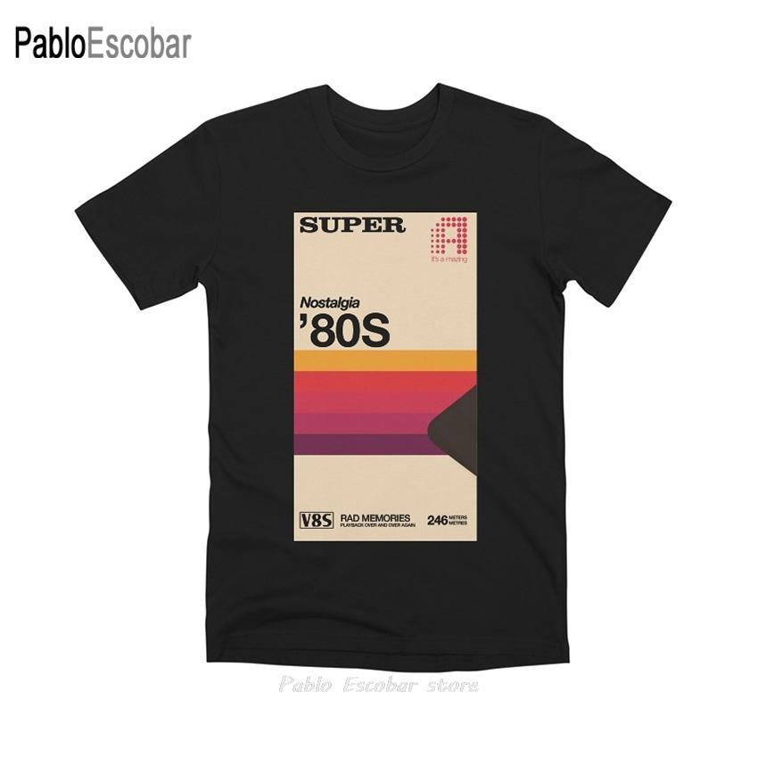 Super Tape T Shirt 1980s the eighties retro vhs movies film funny nostalgia 80's male black t-shirt 