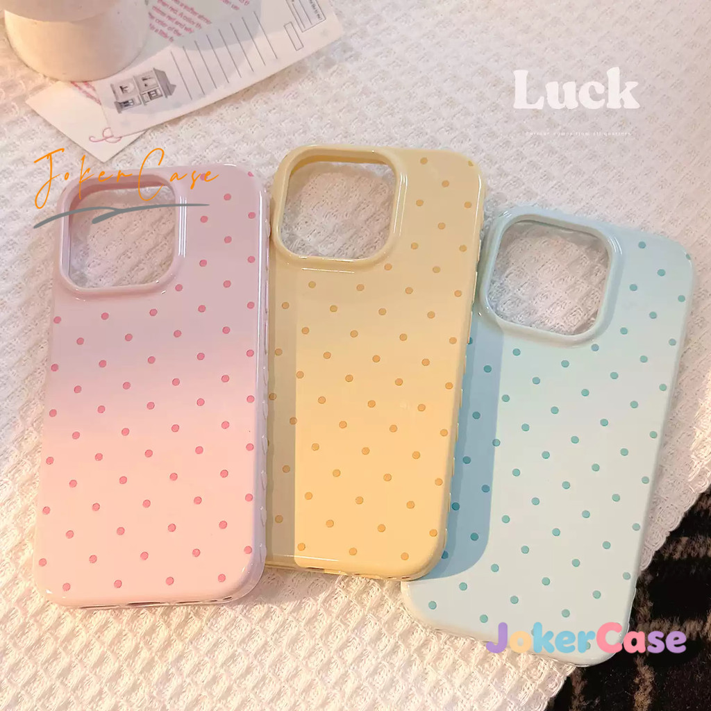 เคสไอโฟน 17 เคสสำหรับ iPhone 17 13 16 15 14 12 11 Pro Max 15 Pro 16 14 15 Plus 16E เคสโทรศัพท์ลายจุดหลากสีเรียบง่าย