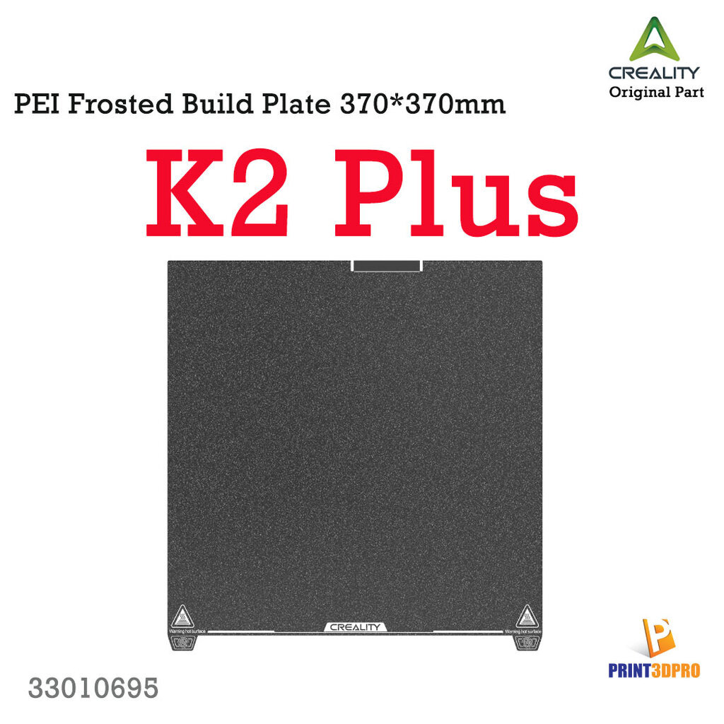 3D Printer Part K2 Plus PEI Frosted Build Plate size 370x370mm