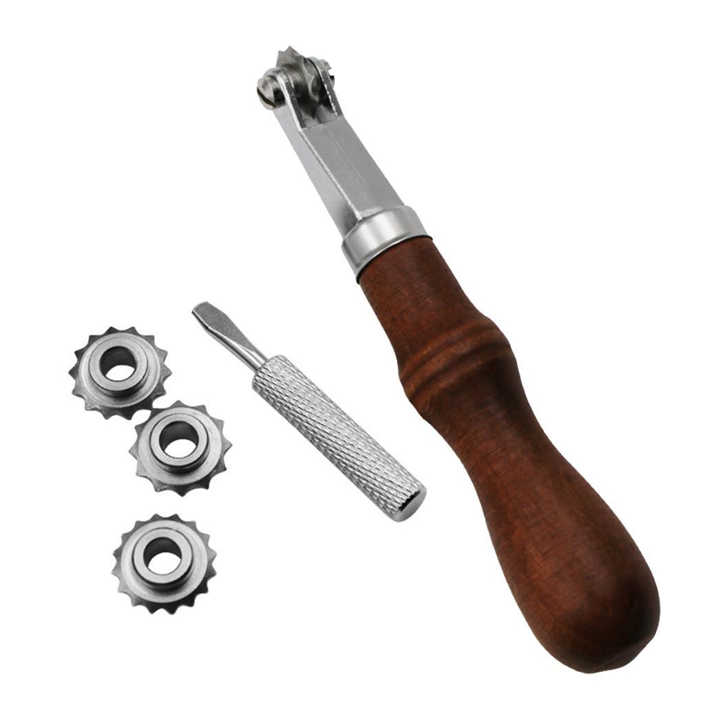 Honglai Honglai Leathercraft Spacer ชุดเครื่องมือ DIY ลายนูนระบบเย็บล้อ MARKER หนังหัตถกรรมเย็บ Stitch อุปกรณ์เสริมสำหรับงานศิลปะ
