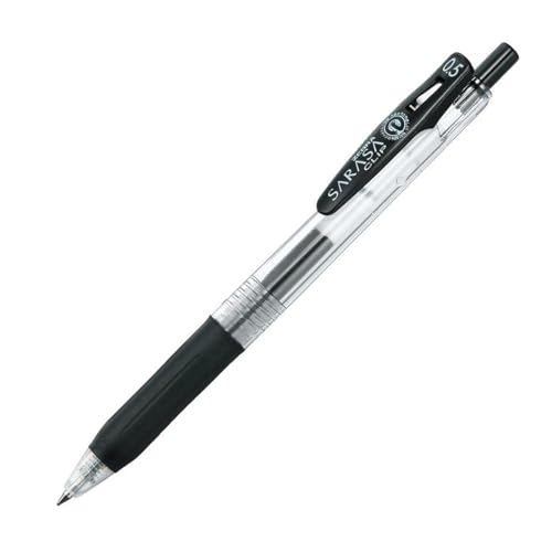 Zebra Sarasa Clip 0.5 Gel Pen P-JJ15-BK - Black. Ideal for smooth writing and vibrant ink