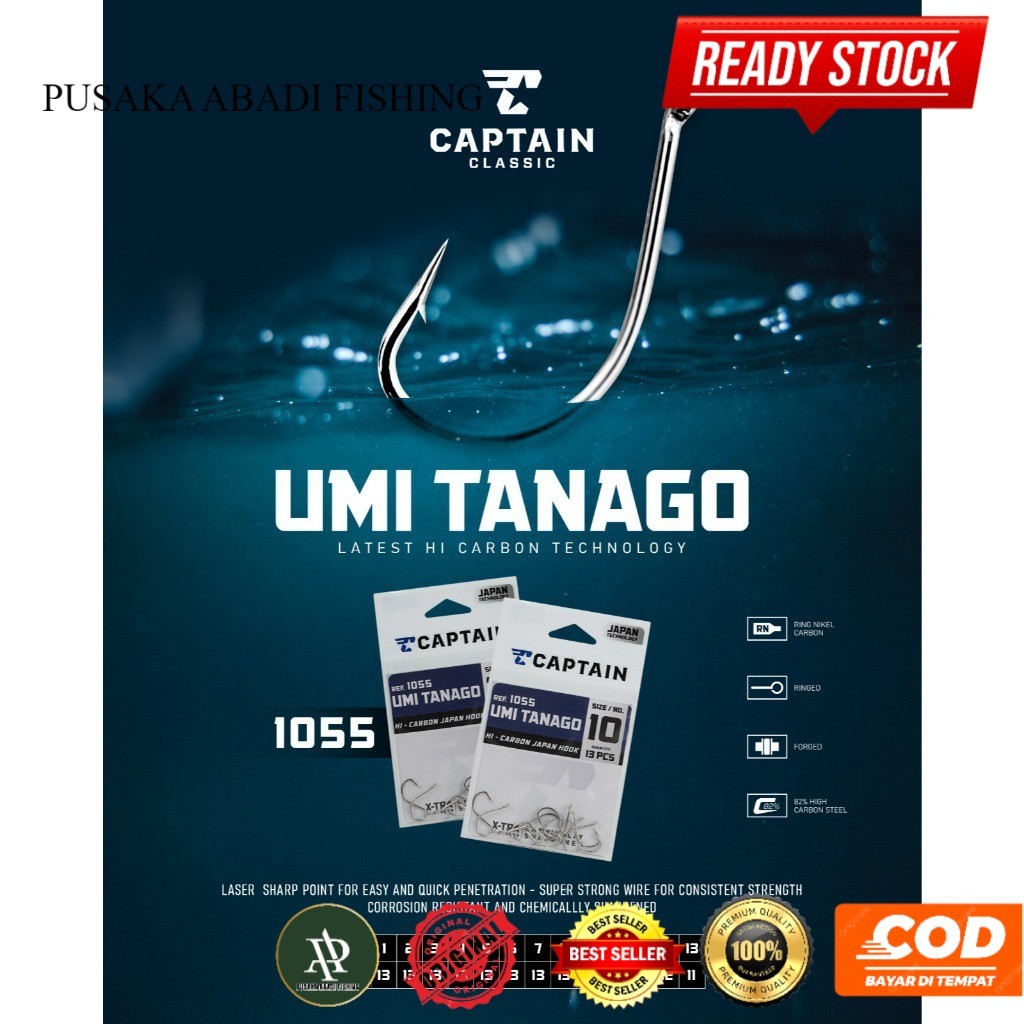 Captain Umi Tanago 1055N Fishing Hook - CAPTAIN WHITE UMITASAGO DH91