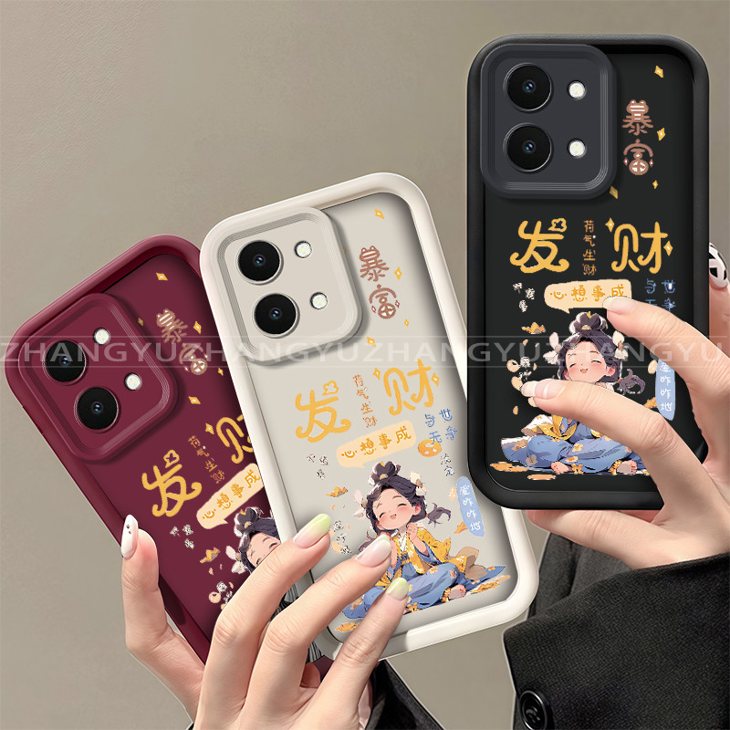เหมาะสําหรับเคสโทรศัพท์ VIVO Y28 4G รูปแบบ Rich Girl ใหม่พร้อมปกอ่อนสุนทรียศาสตร์ JT09