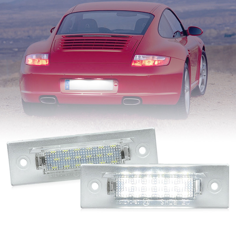 2 ชิ้นสําหรับ Porsche 968 911 Carrera 964 993 993 Turbo GT GT2 GT3 Boxster 989 สีขาว LED จํานวนใบอนุ