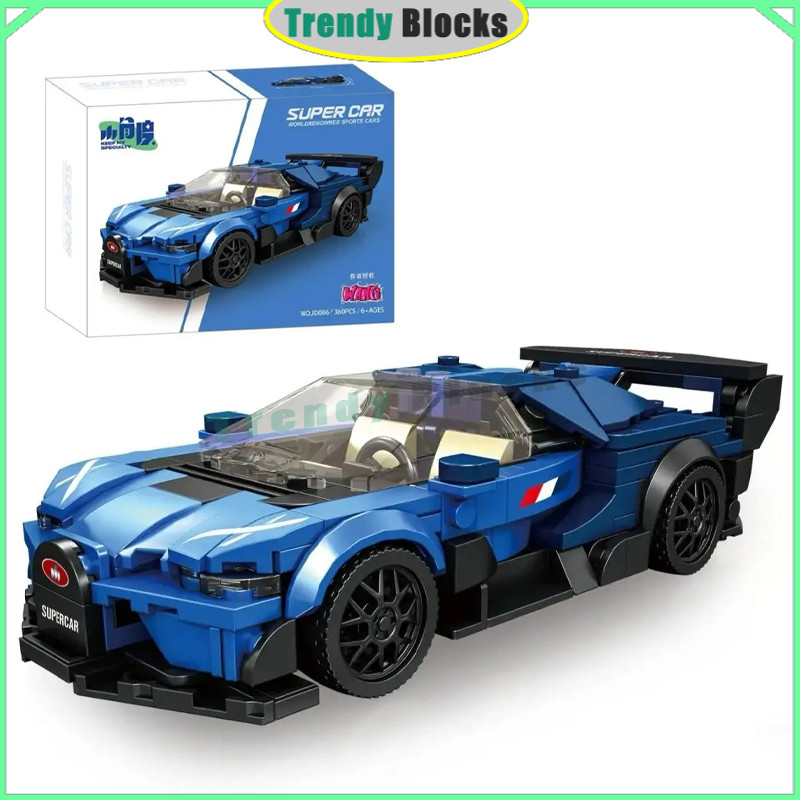 Bu-gatti Vision GT Hyper Sports Car,บล็อกตัวต่อความเร็วแชมเปี้ยนส์รถแข่งของเล่นของขวัญ,JD086