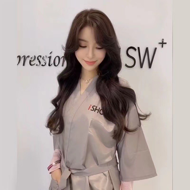 Influencer SPA Guest Robe ร้านทําผมกิโมโนอบน้ํามันย้อมผมบริการเยี่ยม Hairdressing Kimono Guest Robe 
