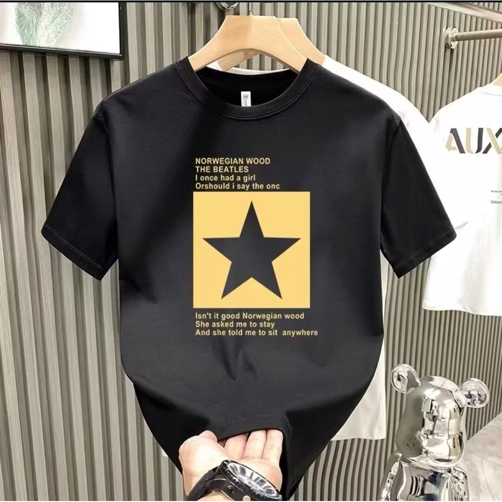 NKFS Men's  Cotton Graphic Print T-Shirt | Breathable Round Neck Summer Streetwear Tee | Fashion Loo