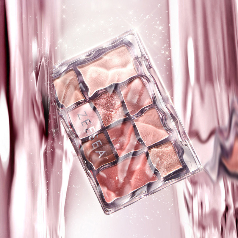พาเลทตา eyeshadow ZEESEA Color Eyeshadow Palette Streamer สีสันสิบสีติดทนนาน Earth Color Matte Pearl
