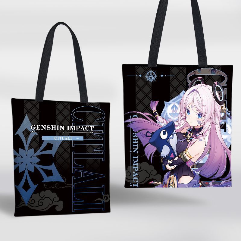 New Product#[Shop Hot Sale]Genshin Impact Merchandise Canvas Bag Navilette Navia Funina Hu Tao Raide