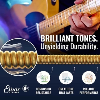 (ลด 50%)<ของแท้ 100%>Elixir Electric Nickel Plated Steel Optiweb Coating สายกีตาร์ไฟฟ้า(ไม่มีมีกล่องชุด)