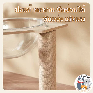 I&CATอพาร์ทเมนท์แมว ผ้ากำมะหยี่ 2 ชั้น ลับเล็บ เล่น นอน เสาเชือกปอหนา บ้านแมว เตียงแมว แข็งแรงมั่นคง