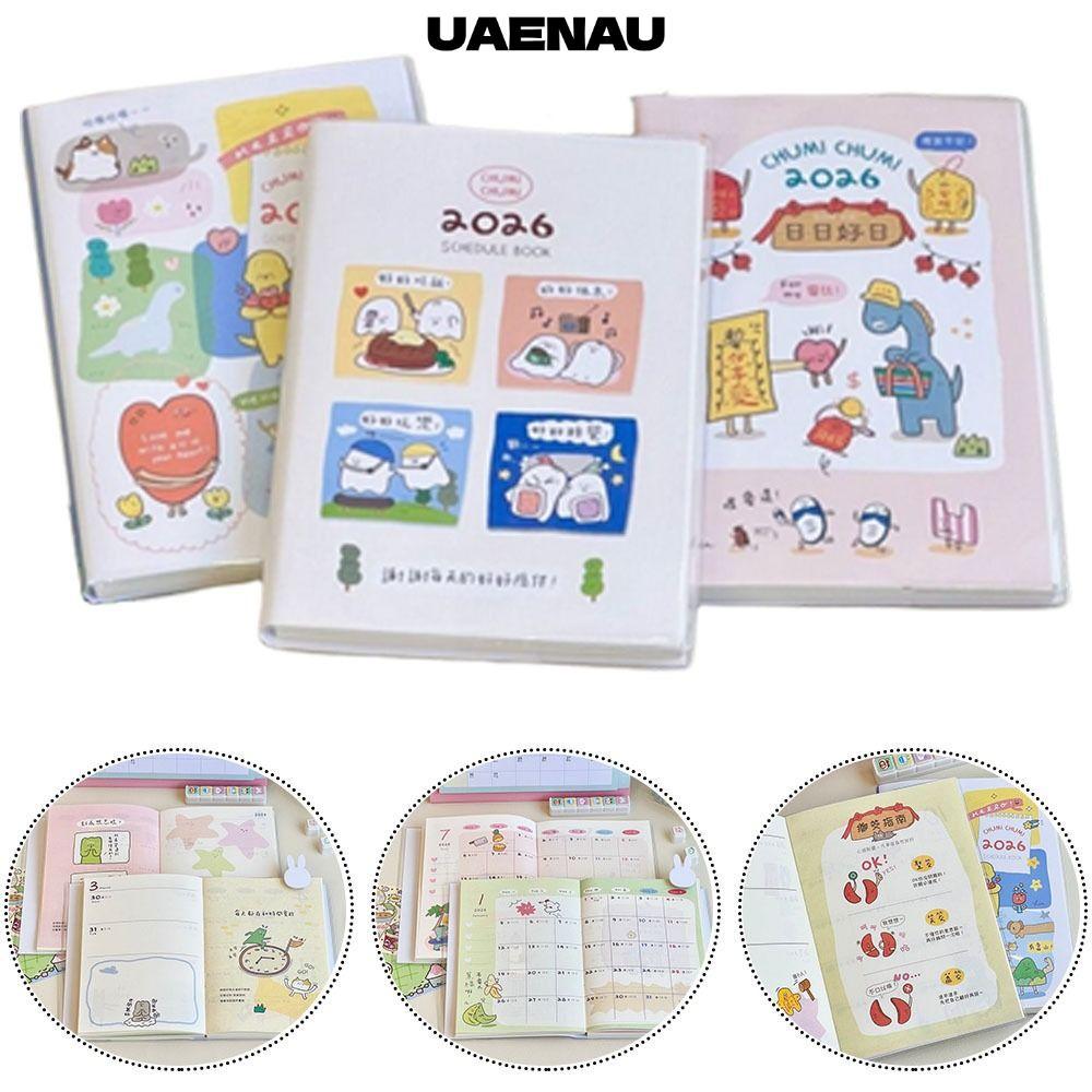 UAENAU 2026 Planner พร้อมปฏิทินที่จะทํารายการสมุดบันทึกนักเรียน,แบบพกพา B6 Daily Planner ของขวัญ