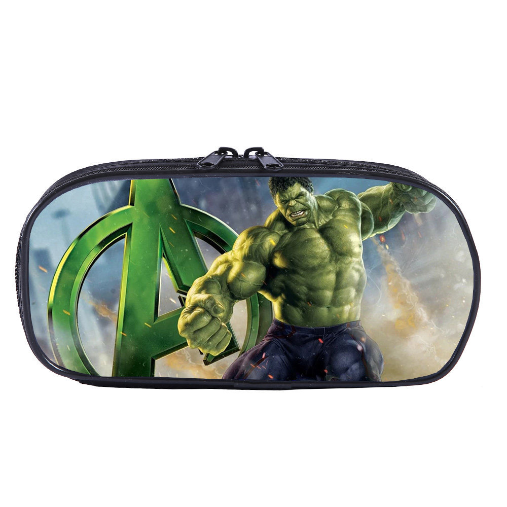 กล่องดินสอ muji กะเป๋าดินสอ กระเป๋าใส่ปากกา Hulk กระเป๋าใส่ปากกาพิมพ์ลายหนัง Hulk