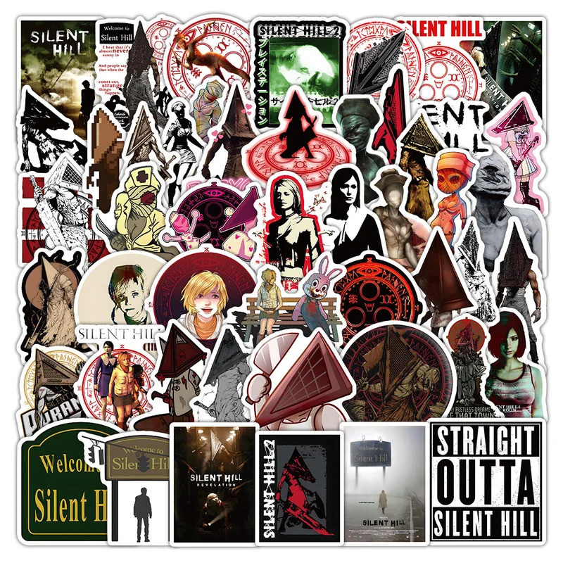 10/30/50PCS Silent Hill Stickers Suspense Horror Movies Cartoon Sticker Waterproof Decoration Fridge
