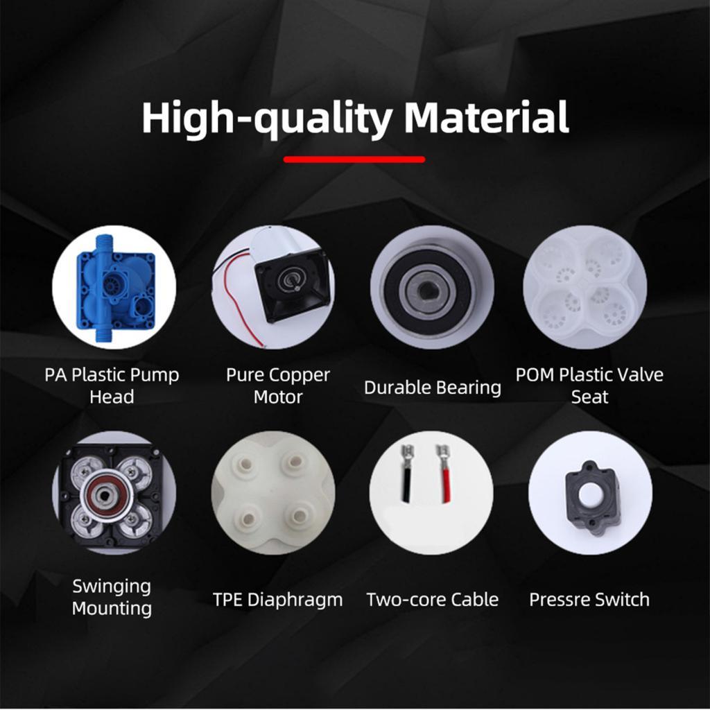 Dificuu-th Dificuu-th แรงดันน้ำปั๊มไดอะแฟรม 4-Chamber Self-Priming 5.5GPM Transfer 70PSI พร้อมปลั๊กไ