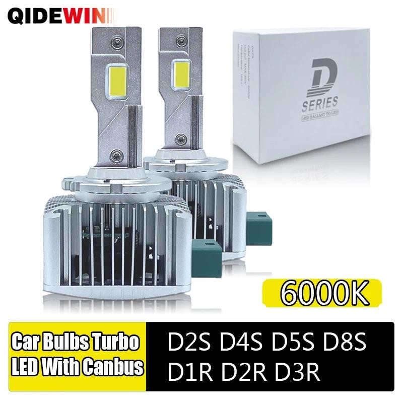 D1S LED ไฟหน้า HID D3S D2S D4S D1R D3R คู่ทองแดงหลอด LED 20000LM สองด้าน CSP ชิป 4300K 6000K 8000K P