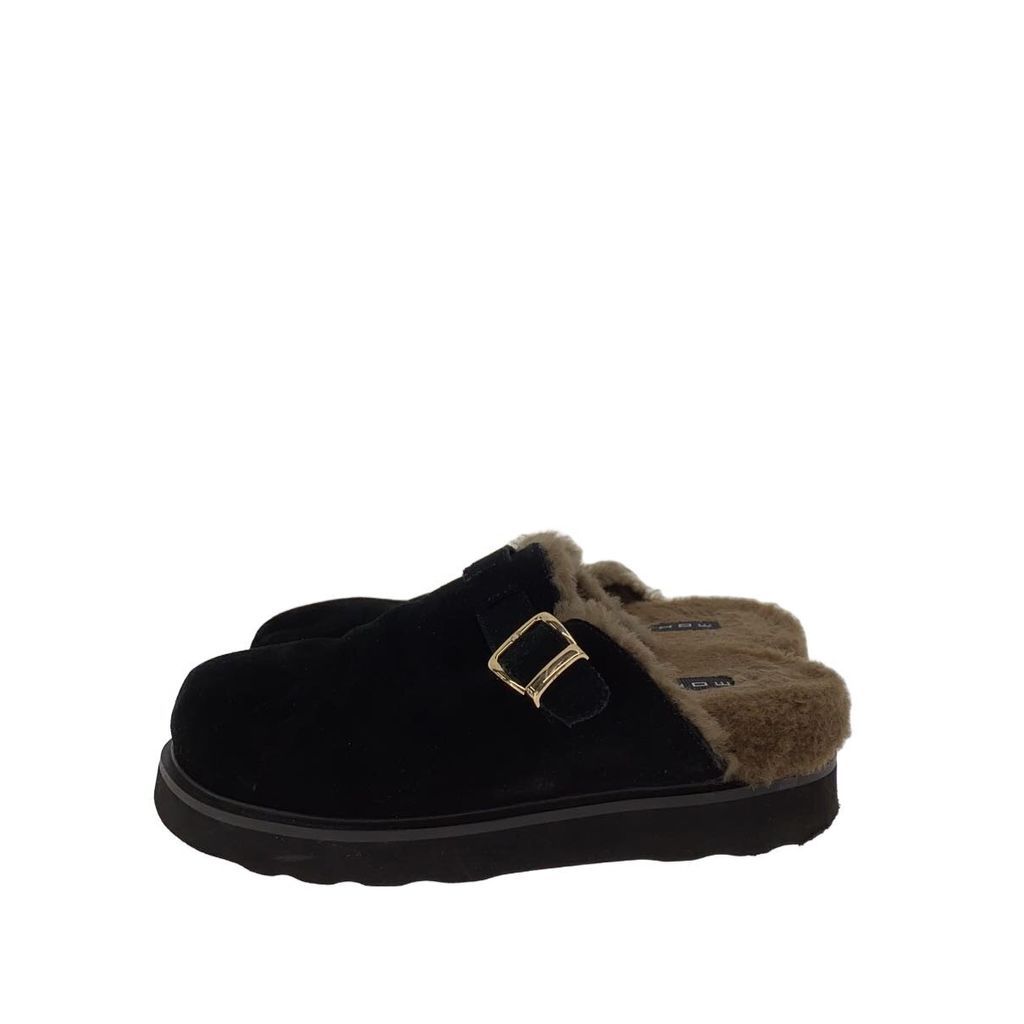 MOHI... Sandals 37 BLK suede 22161A Direct from Japan Secondhand