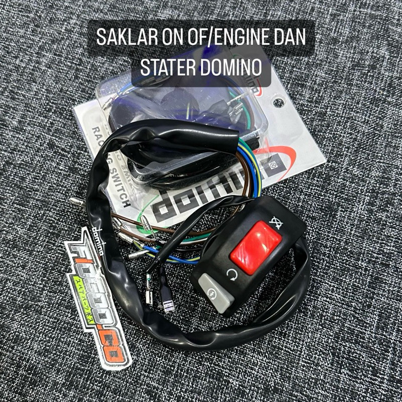 TOMBOL ENGINE ON OF STATER SWITCH ON OFF STATER SWITCH DOMINO STARTER BUTTON UNIVERSAL ON OFF SWITCH