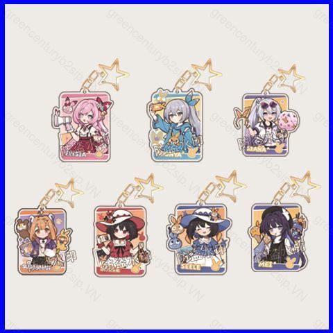 G2P Honkai Star Rail Elysia Kiana อะคริลิคพวงกุญแจกระเป๋าเป้สะพายหลังจี้กระเป๋าอุปกรณ์เสริมอะนิเมะ P