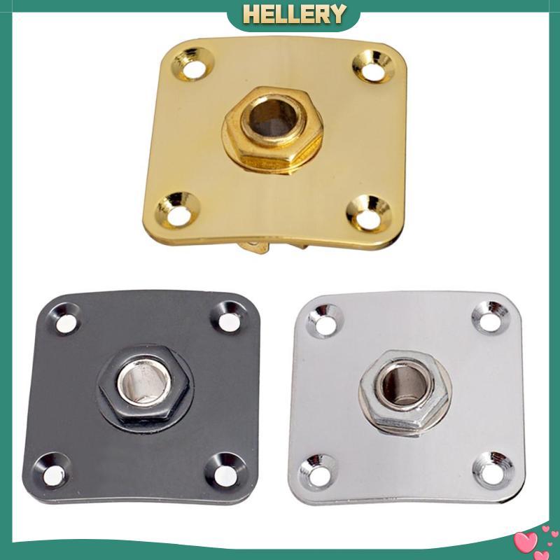 [HelleryTH] Metal Guitar Output Plates Socket Square for LP Electric Guitar Gold
