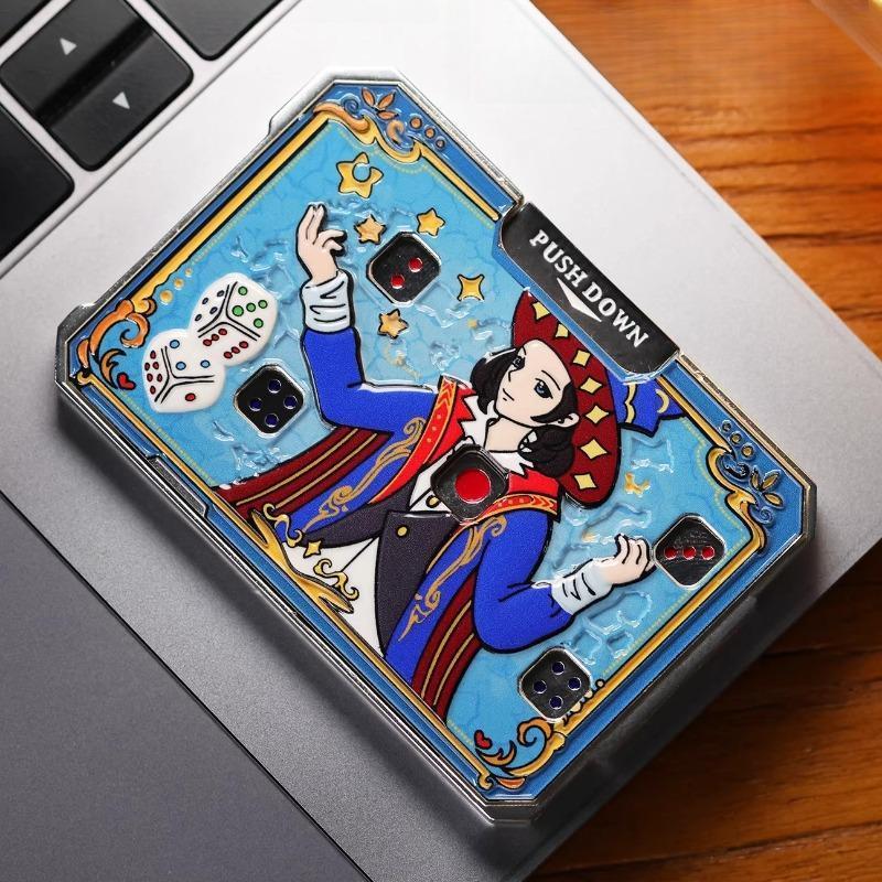 EDC Mechanical Dice Fidget Spinner โลหะลูกเต๋ารูเล็ตกดหมุน Fidget Roller Spinner Spinning Top verasa