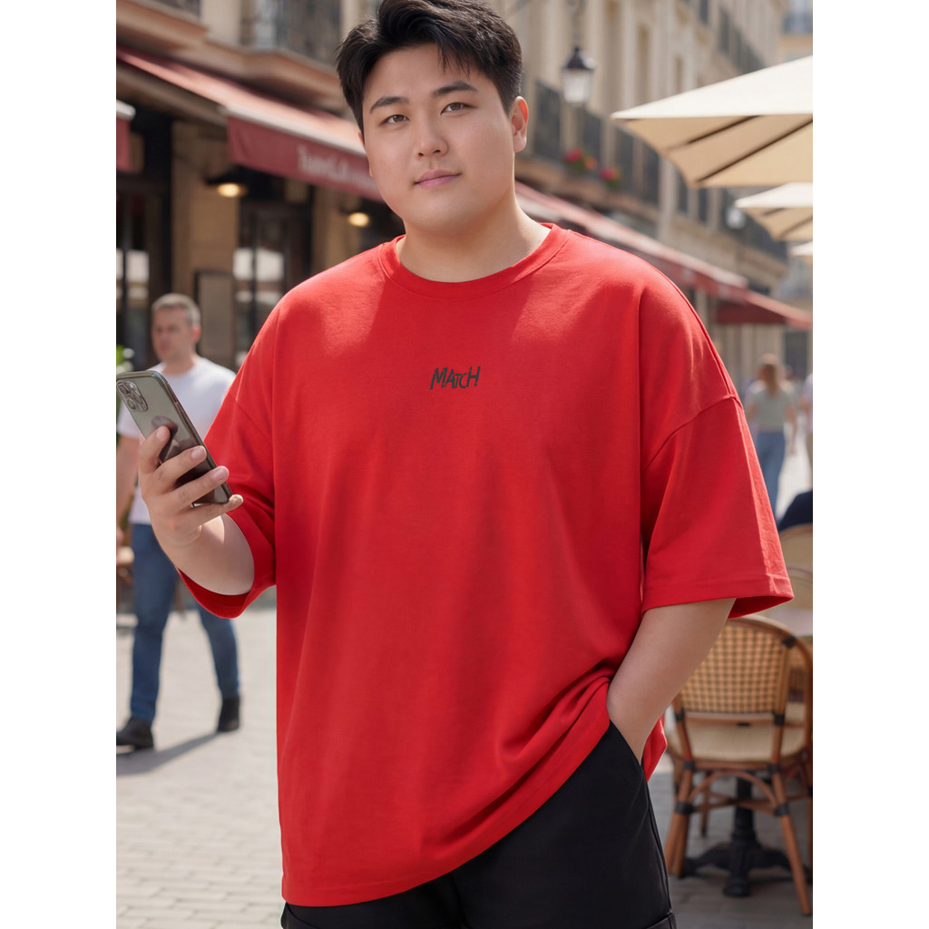 2R018 [AIYOU] Lelaki Baju T เสื้อผู้ชาย Tshirt Seluar สไตล์เกาหลี 1XL-5XL เสื้อผ้า Crop Top Plus ขนา