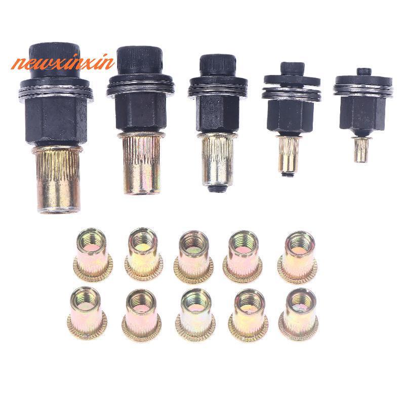 [NT-t] 11 ชิ้นคู่มือ Riveter Nut เครื่องมืออุปกรณ์เสริมสําหรับถั่ว M3 M4 M5 M6 M8 M10 M12 ง่ายติดตั้ง Hand Rivet Nut [ใหม่]