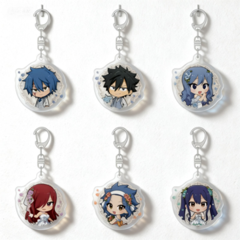 Hot Anime Fairy Tail Cosplay ผู้ถือแผ่นตกแต่งโต๊ะอะคริลิคพวงกุญแจ Bag charm Animation Peripheral ตกแ