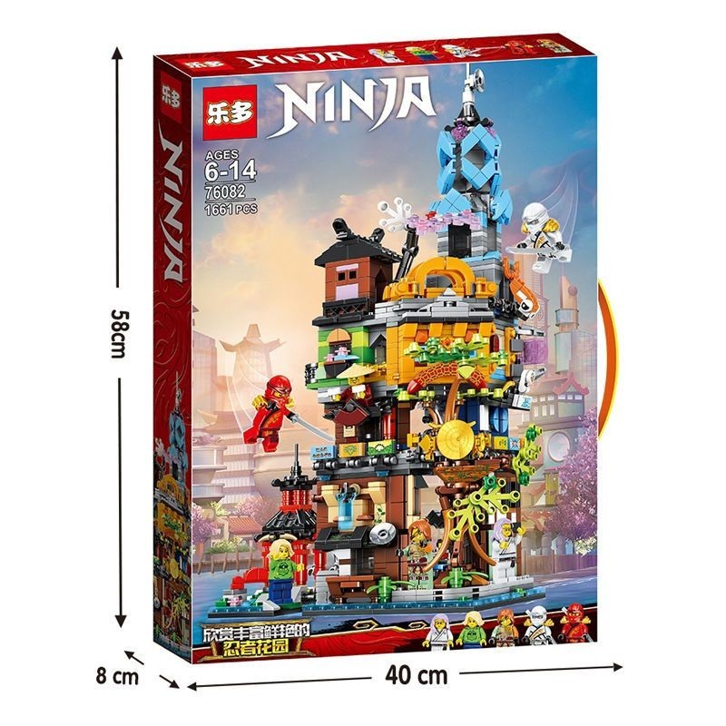 เข้ากันได้กับ Lego Phantom Ninja City Garden Headquarters Wharf 71741 Chariot Building Blocks ประกอบ