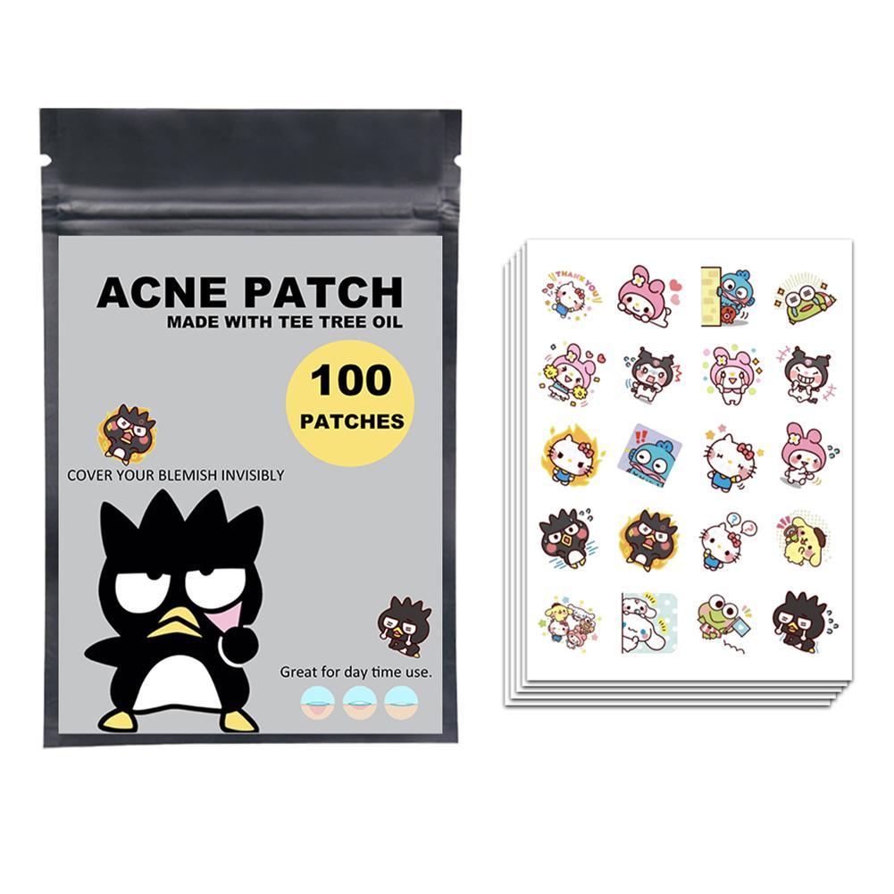 100 ชิ้น/เซ็ต Acne Care Patch การ์ตูน Sanrio Mix PE อ่อนโยนสิว X3P5 Skincare สติกเกอร์ R9Y0