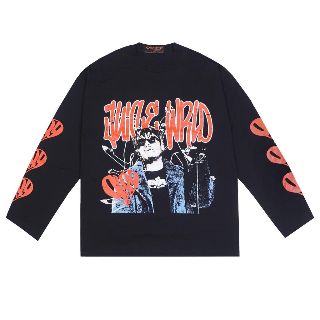 KONTIER JUICE WRLD LONGSLEEVE TSHIRT สีดํา