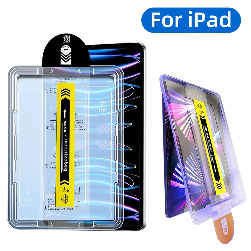 HOT ฟิล์มกระจกเต็มจอ แปะง่าย สำหรับ ipad Pro11-13 2024 Gen11/10/9/8/7 Air11-13 M2/M3 Air5/4/3