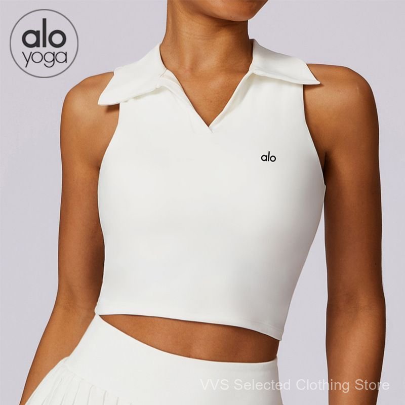 ALO Yoga clothing high-intensity naked-feel tight-fitting sports vest T Women's T-shirt for badminto