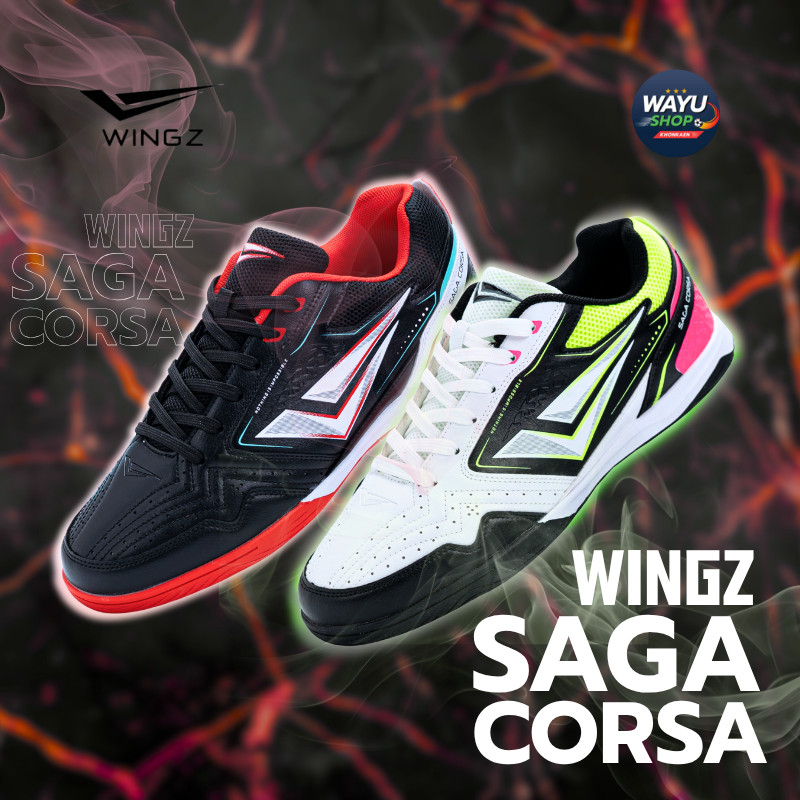 (Authentic Copyright) Wingz Futsal Shoes, Model Saga Corsa, Sole (Thermoplastic Rubber), Lightweight