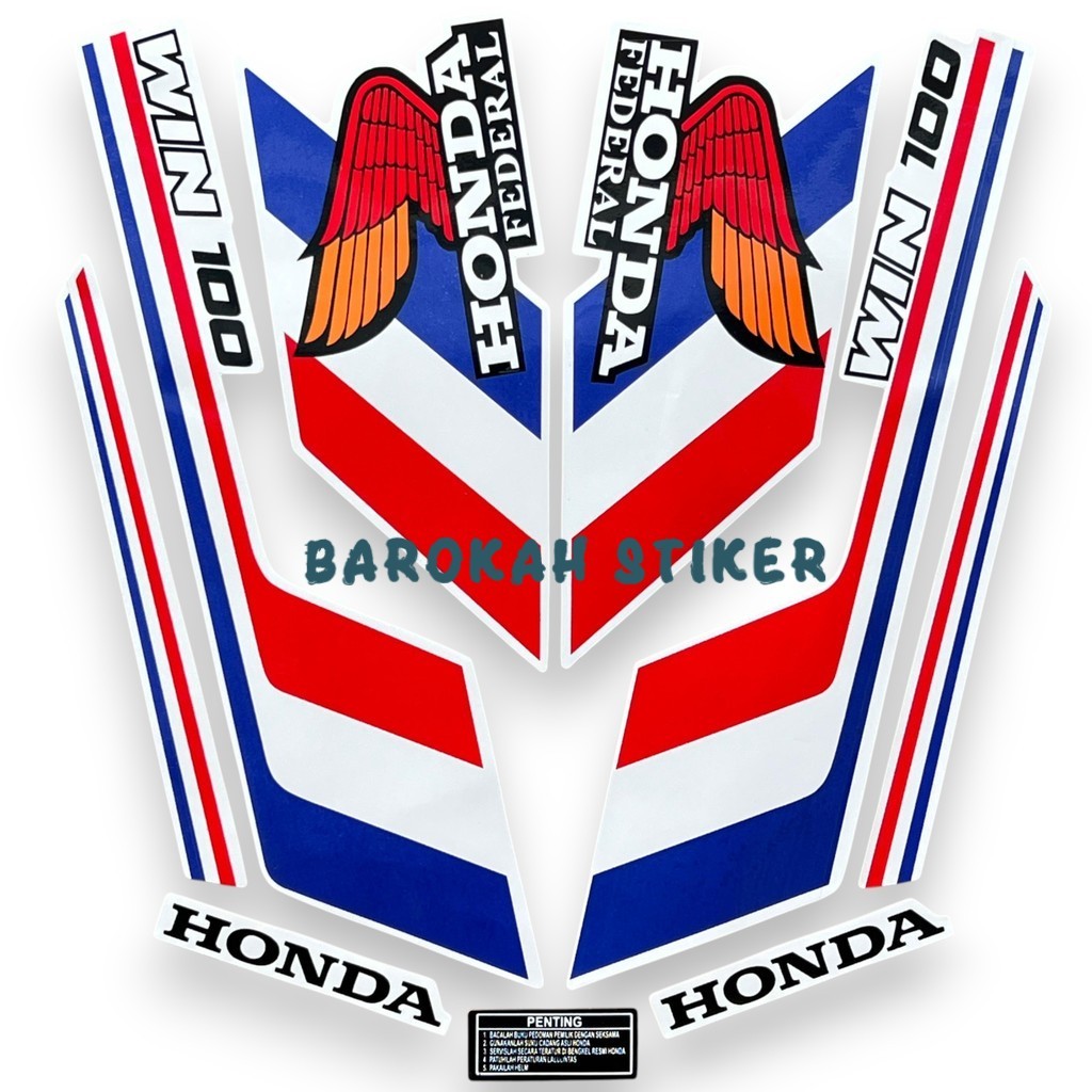 สติ๊กเกอร์ Striping สําหรับ Win 100 Win100 Federal White Custom Fullset