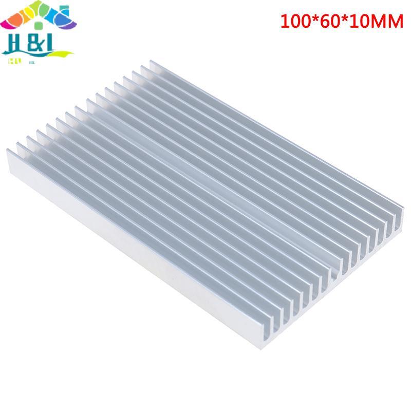H&L 100*60*10 มม.อลูมิเนียมฮีทซิงค์ Cooler ชิปหม้อน้ําสําหรับ IC LED Power ทรานซิสเตอร์ {th}