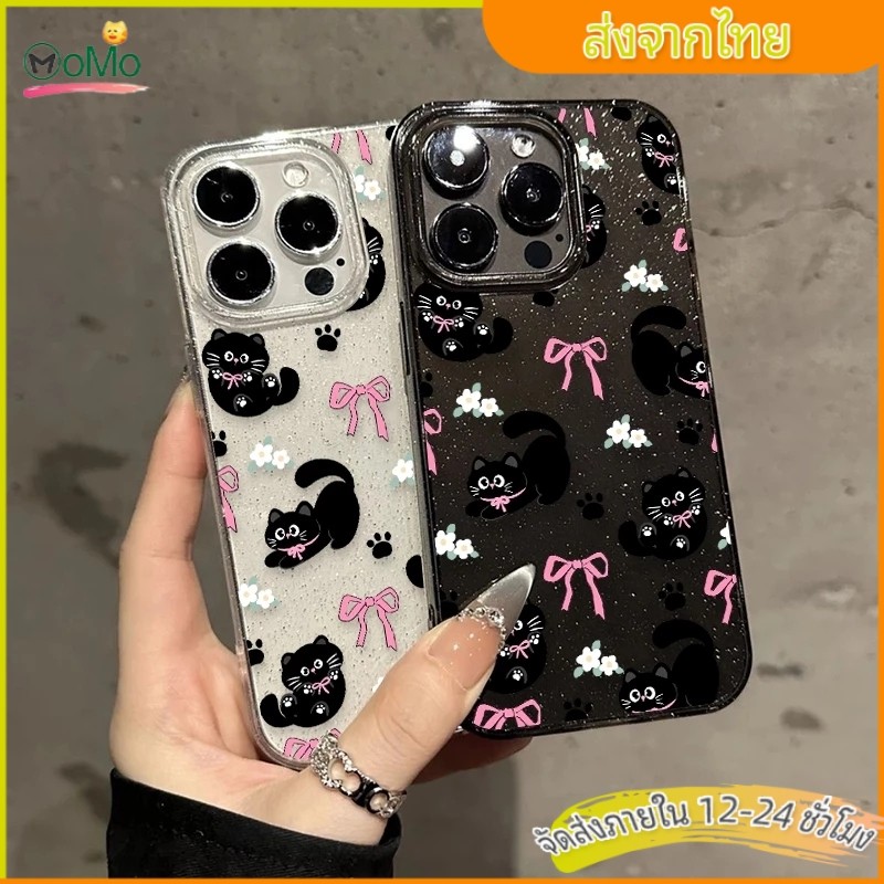 🎀MOMO🎀ประกายไฟ กรณีโทรศัพท์ จัดส่งจากประเทศไทย แมวน้อยน่ารักfor iPhone 17 13 12 11 16 15 14 PRO MAX X XS MAX XR 7/8PLUS