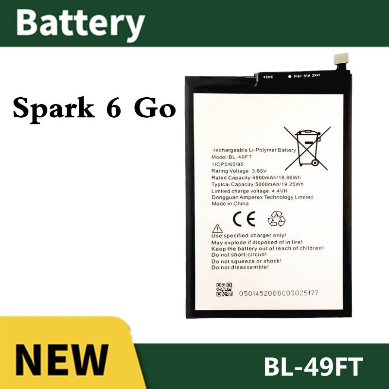 แบต Tecno Spark 6 Go แบตเตอรี่ Battery