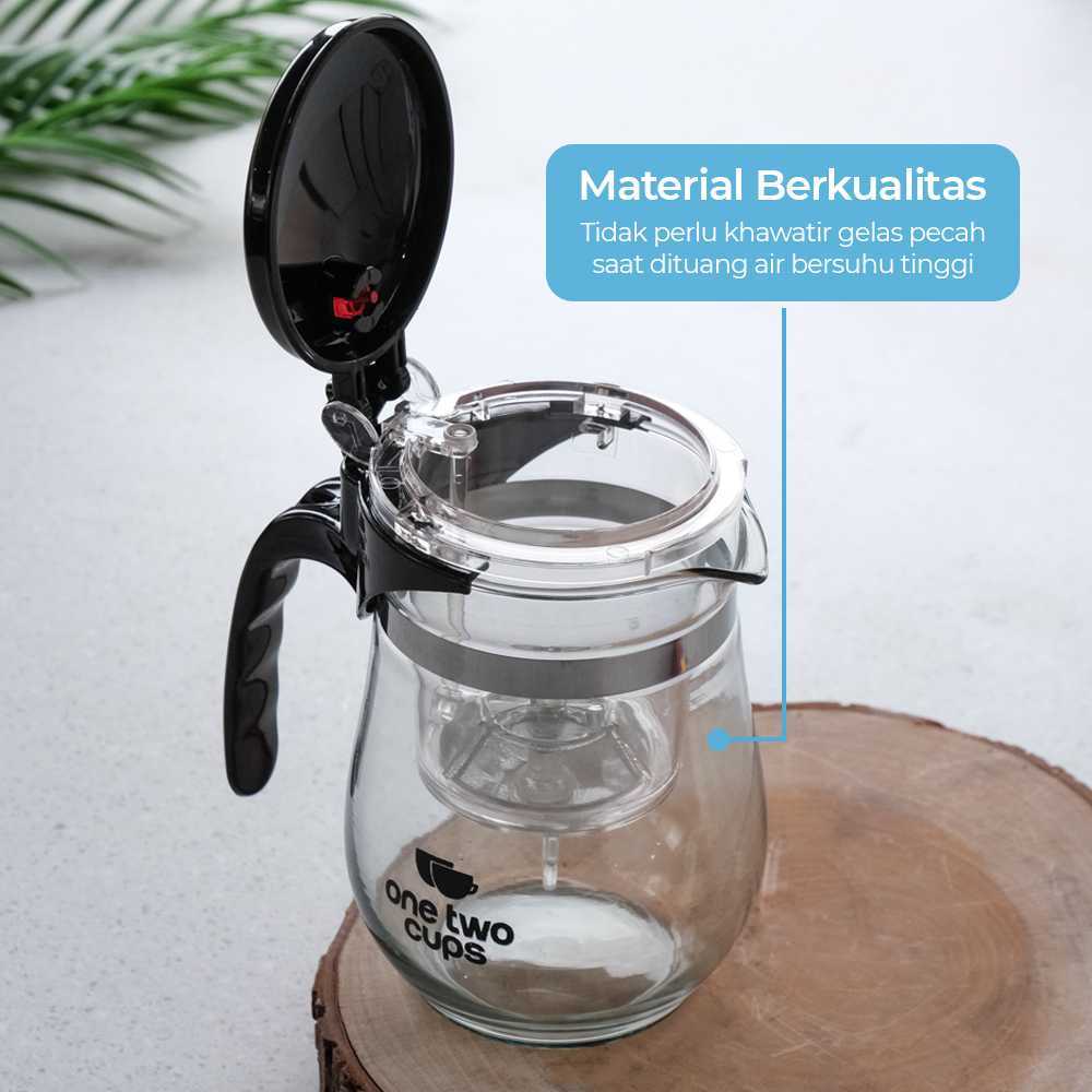 Primal One Two Cups Borosilicate Tea Pot กาน้ําชากรองทนความร้อน 500ml TP757 คุณภาพ