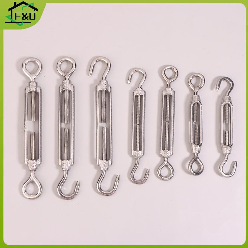 F&O 1 ชิ้น OC/OO/CC ประเภท M4 M5 M6 M8 สแตนเลส 304 ปรับโซ่ Rigging Hooks Eye Turnbule เชือกลวดอุปกรณ