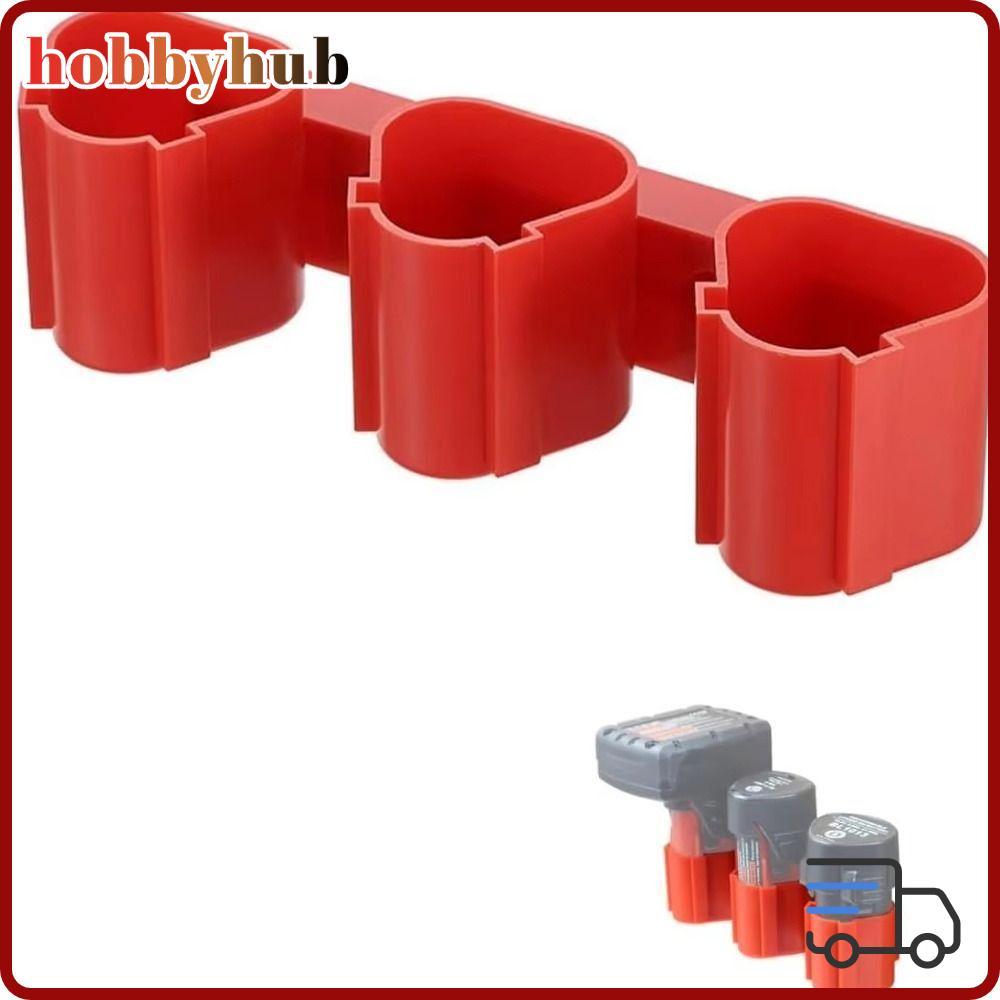 HOBBYHUB ที่วางแบตเตอรี่ ระบบหัวเข็มขัดติดผนัง สำหรับ Makita Milwaukee Bosch 10.8V 12V Li-ion จัดเก็บเครื่องมือไฟฟ้า Workshop