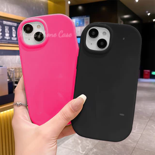 เคสสำหรับไอโฟน17 13 11 16promax กรณีมือถือขอบกลมไม่มีรูปแบบเรียบง่ายน่ารัก case for iPhone 15 14 12 ProMax XS XR 78 Plus