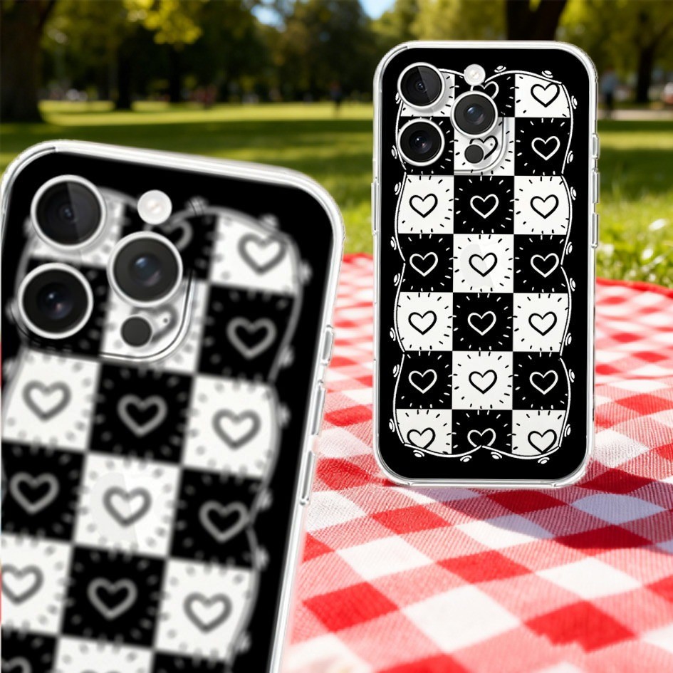WJY18 - กรณี SOFTCASE BENING CHECKERLOVE PREMIUM PRO กล้องเข้ากันได้สําหรับ OPPO A6X A6 PRO 2026 A5 